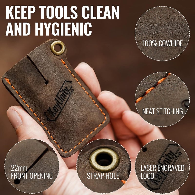 KeyUnity Leather Sheath EDC Pocket Organizer Hand Stitched Slip Pouch - Image 2